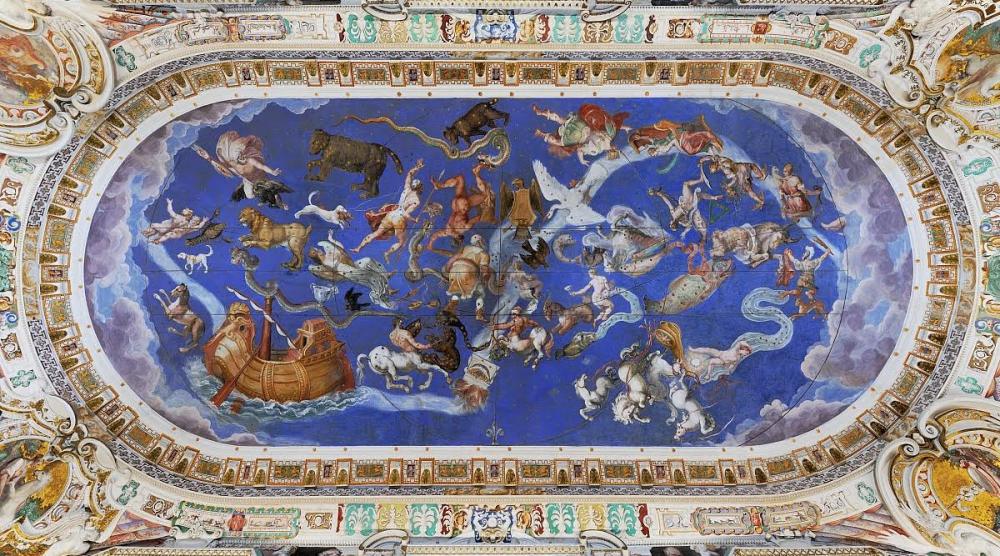 zodiac ceiling villa farnese