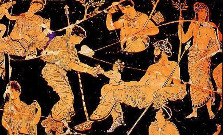 Karater depicting birth of Dionysus