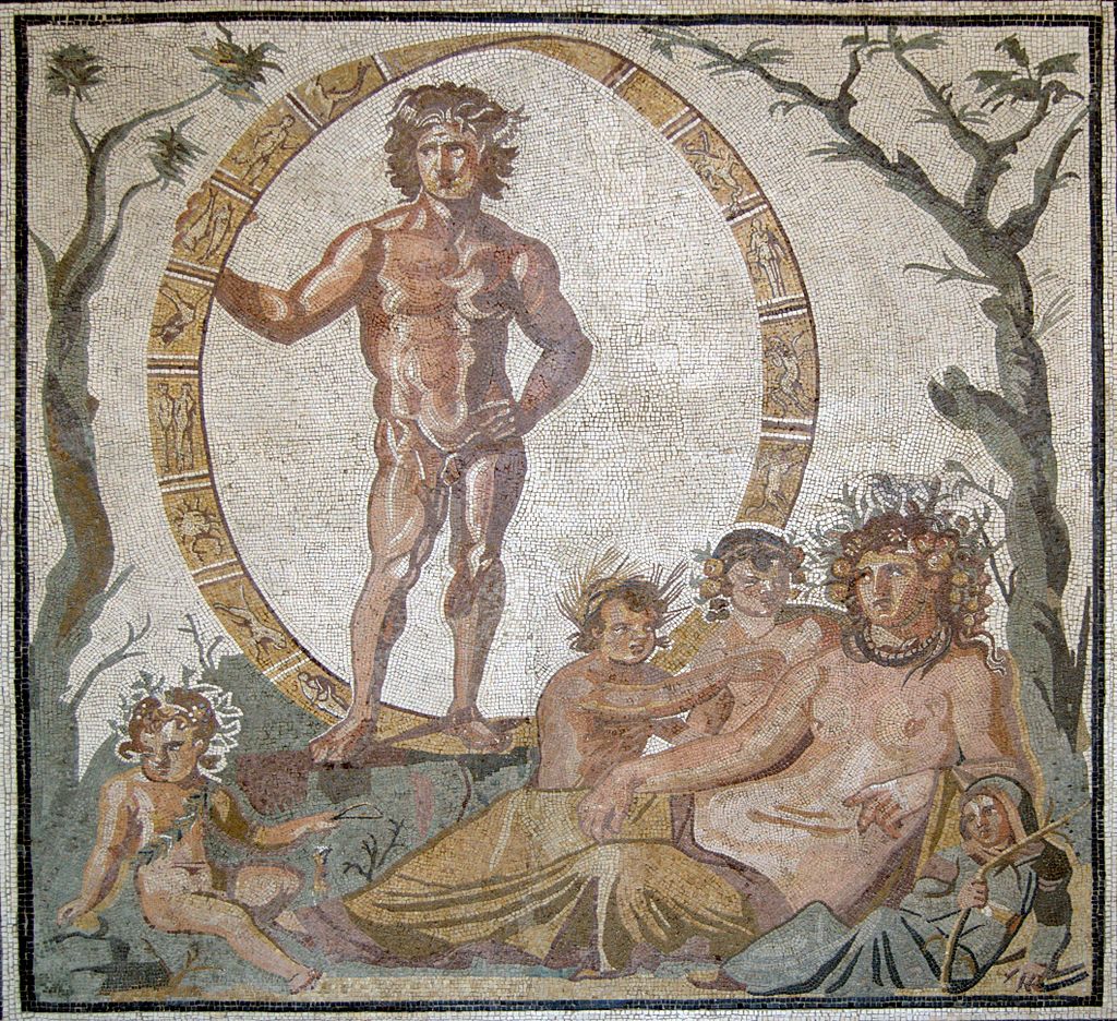 Uranus and Gaia floor mosaic 3rd century B.C.