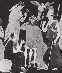 Zeus, Themis, Athena, Mercury